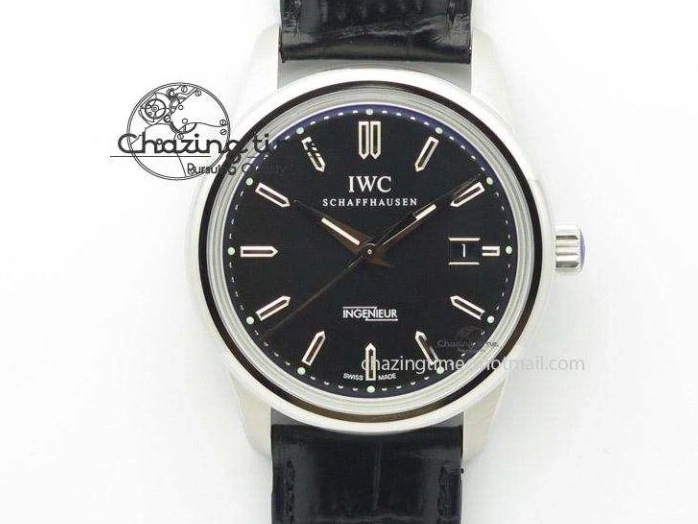 MIROTIME 0108 Affordable Mark XVII IW326501 FKF 1:1 Best Edition Black Dial on Black Leather Strap 7131